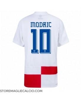 Croazia Luka Modric #10 Maglia Gara Casa Repliche Europei 2024